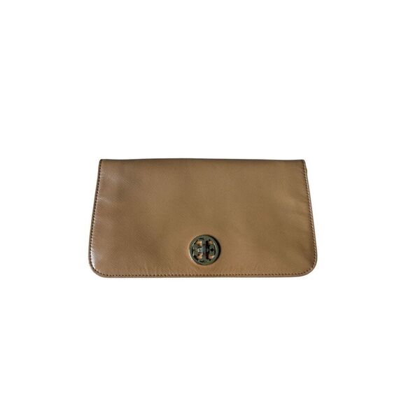 Tory Burch Clutch Tan Leather No Strap - Picture 1 of 15